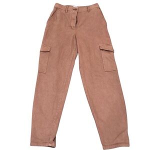 Aritzia Wilfred Modern Cargo PantS Size 4 Blush Pink Twill